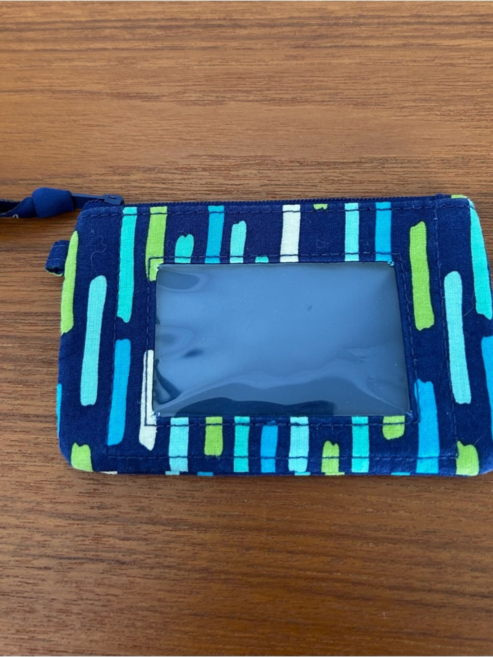Vera Bradley Zip ID case in Katalina Blues Stripe (2015)